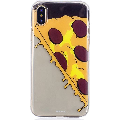 Mobigear Design iPhone XS Hülle Flexibles TPU Backcover - Pizza