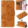Mobigear Butterfly iPhone 17e Hülle Klapphülle Geldbörse - Cognac