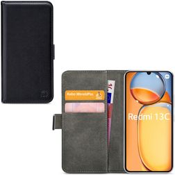 Mobilize Classic Gelly Wallet Xiaomi Redmi 13C Klapphülle Portemonnaie - Schwarz