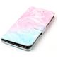 Mobigear Marble iPhone 8 Plus Hülle Klapphülle Geldbörse - Blau / Pink