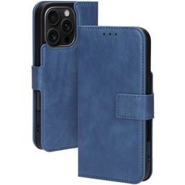 Mobiparts Classic Wallet MagSafe iPhone 16 Pro MagSafe Hülle Klapphülle Geldbörse - Steel Blue