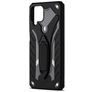 Mobigear Armor Stand Samsung Galaxy A12 Hülle Hardcase Backcover Stoßfest mit Ständer - Schwarz