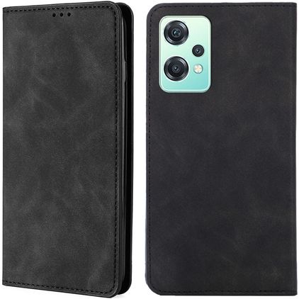 Mobigear Retro Slim Realme 9 5G Hülle Klapphülle Geldbörse - Schwarz