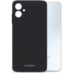 Mobilize Rubber Gelly Samsung Galaxy A06 Hülle Flexibles TPU Backcover - Schwarz
