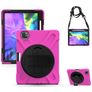 Mobigear SureGrip XGuard iPad Pro 12.9 Zoll (2020) Hülle Kunststoff,Silikon Backcover + Stifthalter + Schulterträger + Ständer - Pink