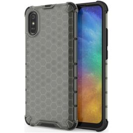 Mobigear Honeycomb Xiaomi Redmi 9A Hülle Hardcase Backcover Stoßfest - Grau