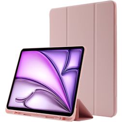 Mobigear Tri-Fold Gel iPad Air 13 Zoll (2026) Hülle TPU,Kunstleder Klapphülle + Stifthalter - Pink