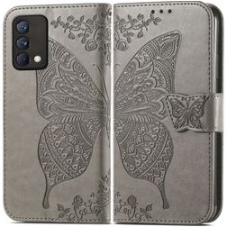 Mobigear Butterfly Realme GT Master Edition Hülle Klapphülle Geldbörse - Grau