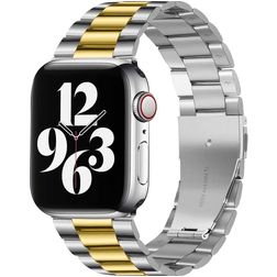 Mobigear Antwerp Edelstahl Apple Watch Armband Faltschließe - 49/46/45/44 mm - Gold / Silber