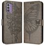 Mobigear Butterfly Nokia G42 Hülle Klapphülle Geldbörse - Grau