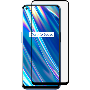 Mobigear Premium Realme 8 5G Panzerglas Gehärtetes Glas Displayschutz - Hüllenfreundlich - Schwarz