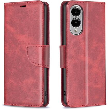 Mobigear Excellent Samsung Galaxy S25 Edge Hülle Klapphülle Geldbörse - Rot