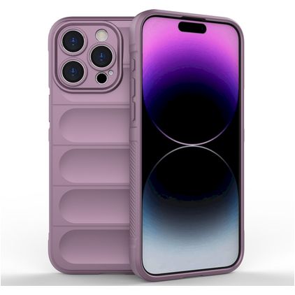 Mobigear Bumpy iPhone 15 Pro Max Hülle Flexibles TPU Backcover - Lila