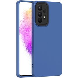 Mobigear Colors Samsung Galaxy A73 Hülle Flexibles TPU Backcover - Blau