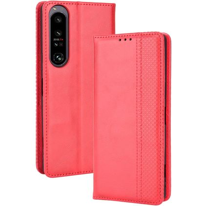 Mobigear Sensation Sony Xperia 1 IV Hülle Klapphülle Geldbörse - Rot