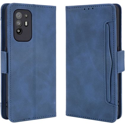 Mobigear Slide Wallet OPPO A94 5G Hülle Klapphülle Geldbörse - Blau