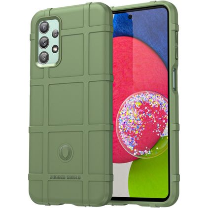 Mobigear Rugged Shield Samsung Galaxy M23 Hülle Flexibles TPU Backcover Stoßfest - Grün
