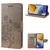 Mobigear Flowers Samsung Galaxy M23 Hülle Klapphülle Geldbörse - Grau