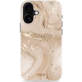 MIO iPhone 16 Plus MagSafe Hülle Hardcase Backcover - Gold Marble