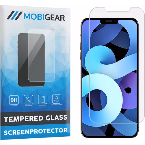 Mobigear iPhone 12 Panzerglas Gehärtetes Glas Displayschutz - Hüllenfreundlich