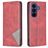Mobigear Rhombus Slim Samsung Galaxy A37 Hülle Klapphülle - Rot