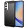 Mobigear Brushed Slim Samsung Galaxy A35 Hülle Flexibles TPU Backcover - Schwarz