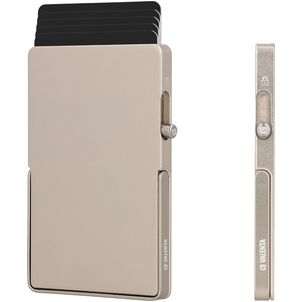 Valenta Cardprotector Aluminium Kartenetui - 5 Karten - MagSafe Kompatibel - Titan