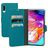 Mobiparts Saffiano Wallet Samsung Galaxy A70 Klapphülle Portemonnaie - Türkis