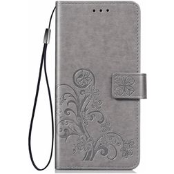 Mobigear Clover Samsung Galaxy S20 Hülle Klapphülle Geldbörse - Grau