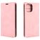 Mobigear Retro Slim iPhone 12 Klapphülle Portemonnaie - Pink