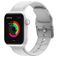 Mobigear Dashed Silikon Apple Watch Armband Dornschließe - 49/46/45/44 mm - Weiß