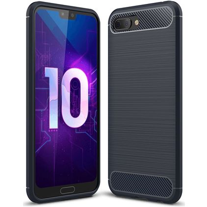 Mobigear Brushed Slim HONOR 10 Hülle Flexibles TPU Backcover - Marineblau