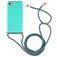 Mobigear Lanyard iPhone 8 Flexibles TPU Handykette - Türkis