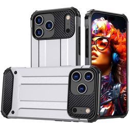 Mobigear Outdoor iPhone 17 Pro Hülle Hardcase Backcover Stoßfest - Silber