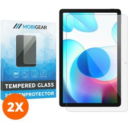 Mobigear Realme Pad 10.4 (2021) Panzerglas Displayschutz - Hüllenfreundlich (2er Pack)