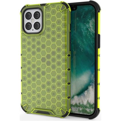 Mobigear Honeycomb iPhone 12 Mini Hülle Hardcase Backcover Stoßfest - Grün