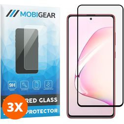Mobigear Premium Samsung Galaxy Note 10 Lite Panzerglas Displayschutz - Hüllenfreundlich - Schwarz (3er Pack)