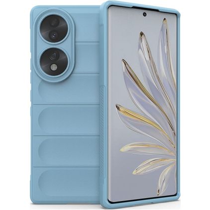 Mobigear Bumpy HONOR 70 Hülle Flexibles TPU Backcover - Blau