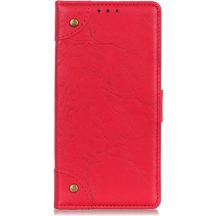 Mobigear Ranch HTC Desire 20 Pro Hülle Klapphülle Geldbörse - Rot