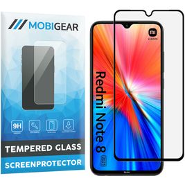 Mobigear Premium Xiaomi Redmi Note 8 Panzerglas Gehärtetes Glas Displayschutz - Hüllenfreundlich - Schwarz