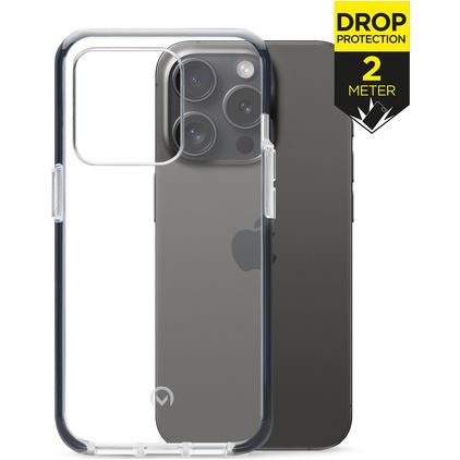 Mobilize Shatterproof iPhone 15 Pro Hülle Hardcase Backcover Stoßfest - Transparent / Schwarz