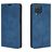 Mobigear Retro Slim Samsung Galaxy A12 Hülle Klapphülle Geldbörse - Blau