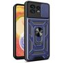 Mobigear Armor Ring Cam Slide Motorola Edge 40 Pro Hülle Hardcase Backcover Stoßfest mit Ringhalter und Kamera Slider - Blau