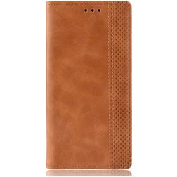 Mobigear Sensation LG V60 ThinQ Hülle Klapphülle Geldbörse - Cognac