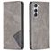 Mobigear Rhombus Slim Samsung Galaxy S23 Hülle Klapphülle - Grau