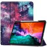 Mobigear Tri-Fold Gel iPad Pro 12.9 Zoll (2022) Hülle TPU,Kunstleder Klapphülle + Stifthalter - Milky Way