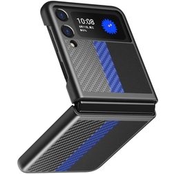 Mobigear Racing Samsung Galaxy Z Flip 3 Hülle Hardcase Backcover - Schwarz / Blau