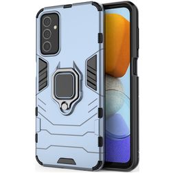 Mobigear Armor Ring Samsung Galaxy M23 Hülle Hardcase Backcover Stoßfest mit Ringhalter - Blau