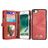 Caseme 008 iPhone SE (2020) Hülle Abnehmbare 2in1 Klapphülle Geldbörse - Rot