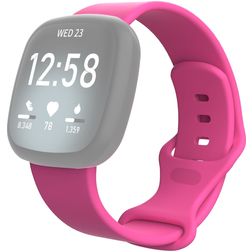 Mobigear Sport Dual Silikon Fitbit Versa 3 Armband Drückerschließe - Pink